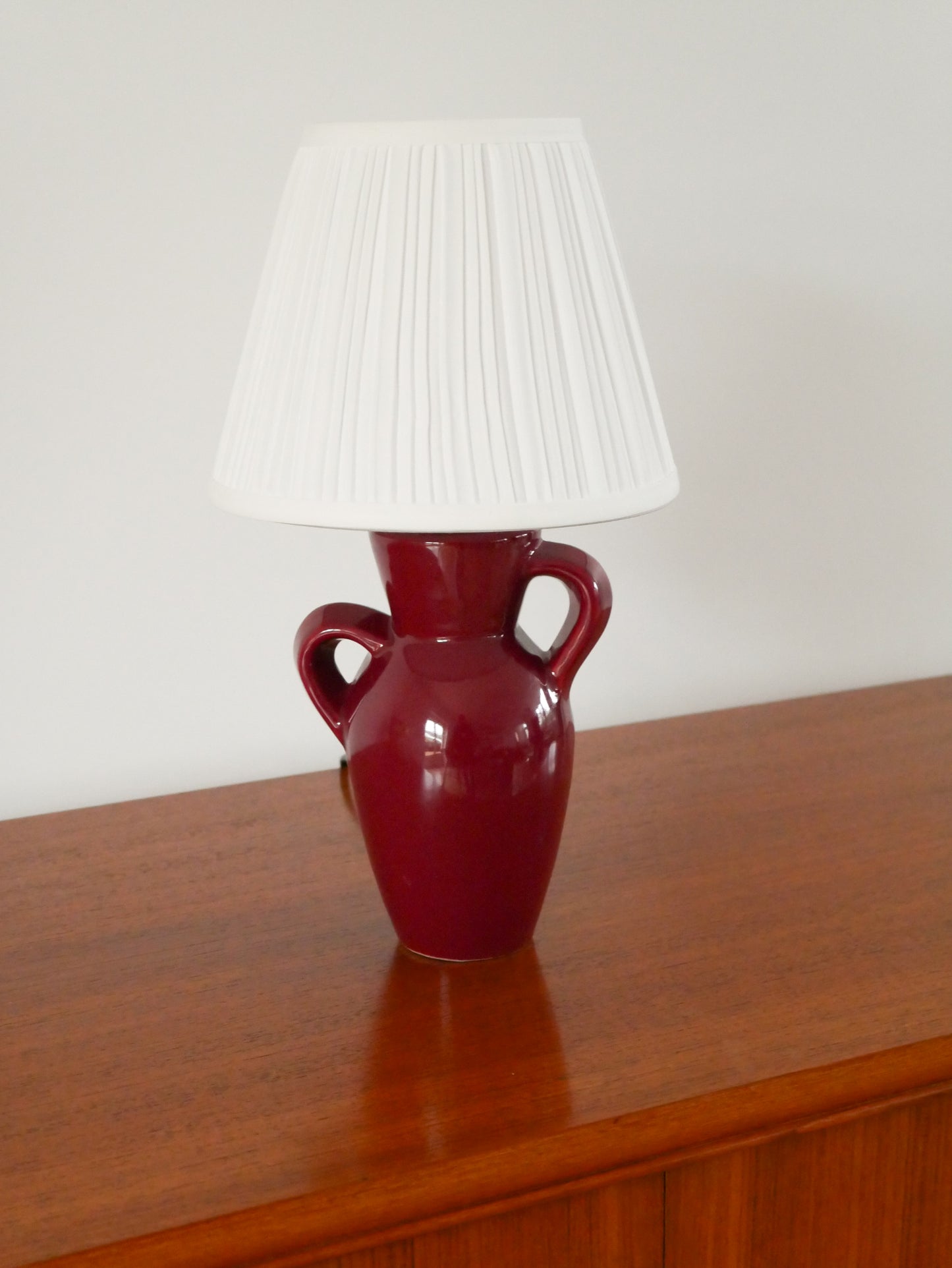 Lampe à poser en céramique, Bordeaux, 1960