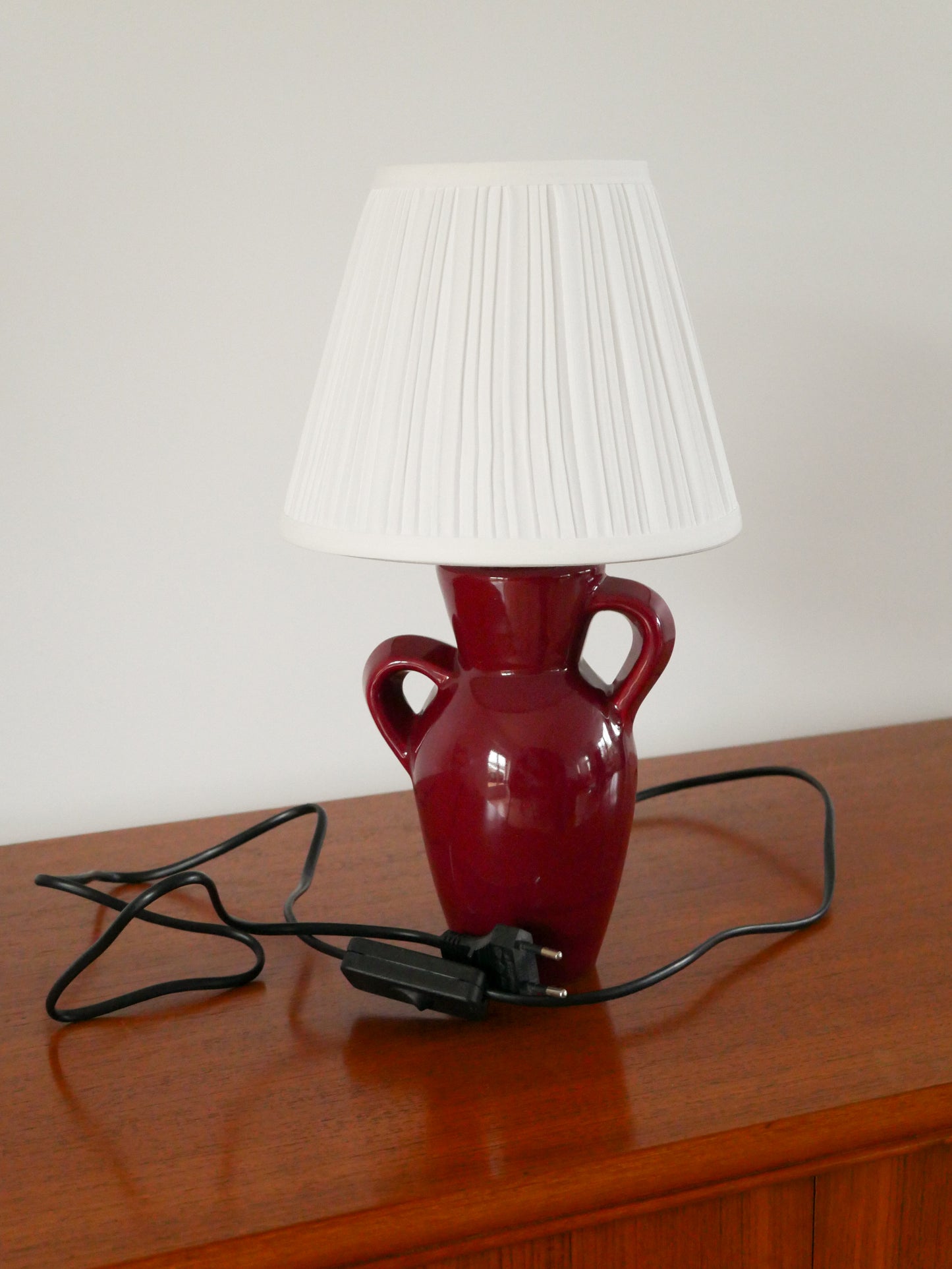 Lampe à poser en céramique, Bordeaux, 1960