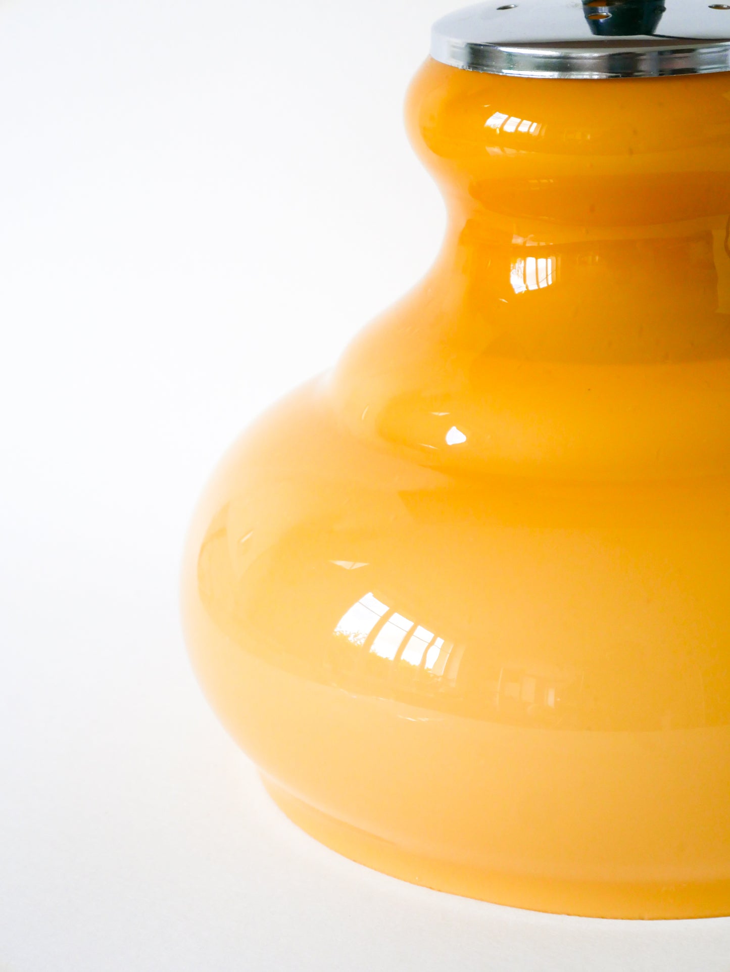 Suspension en opaline, Jaune Moutarde, Design, 1970