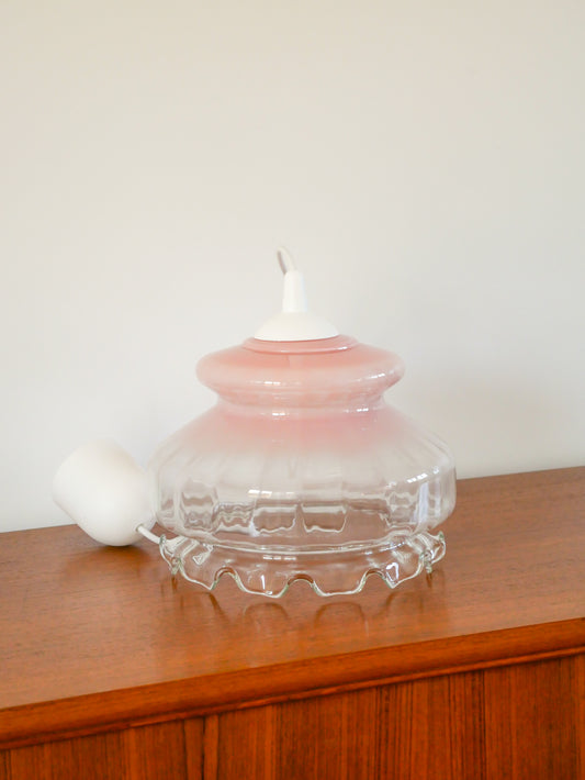 Suspension en opaline, Rose Tie & Dye, 1960