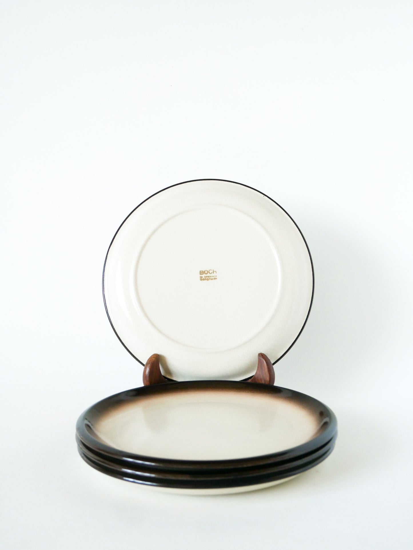 Lot de 4 assiettes à dessert en grès, Villeroy & Boch, 1970