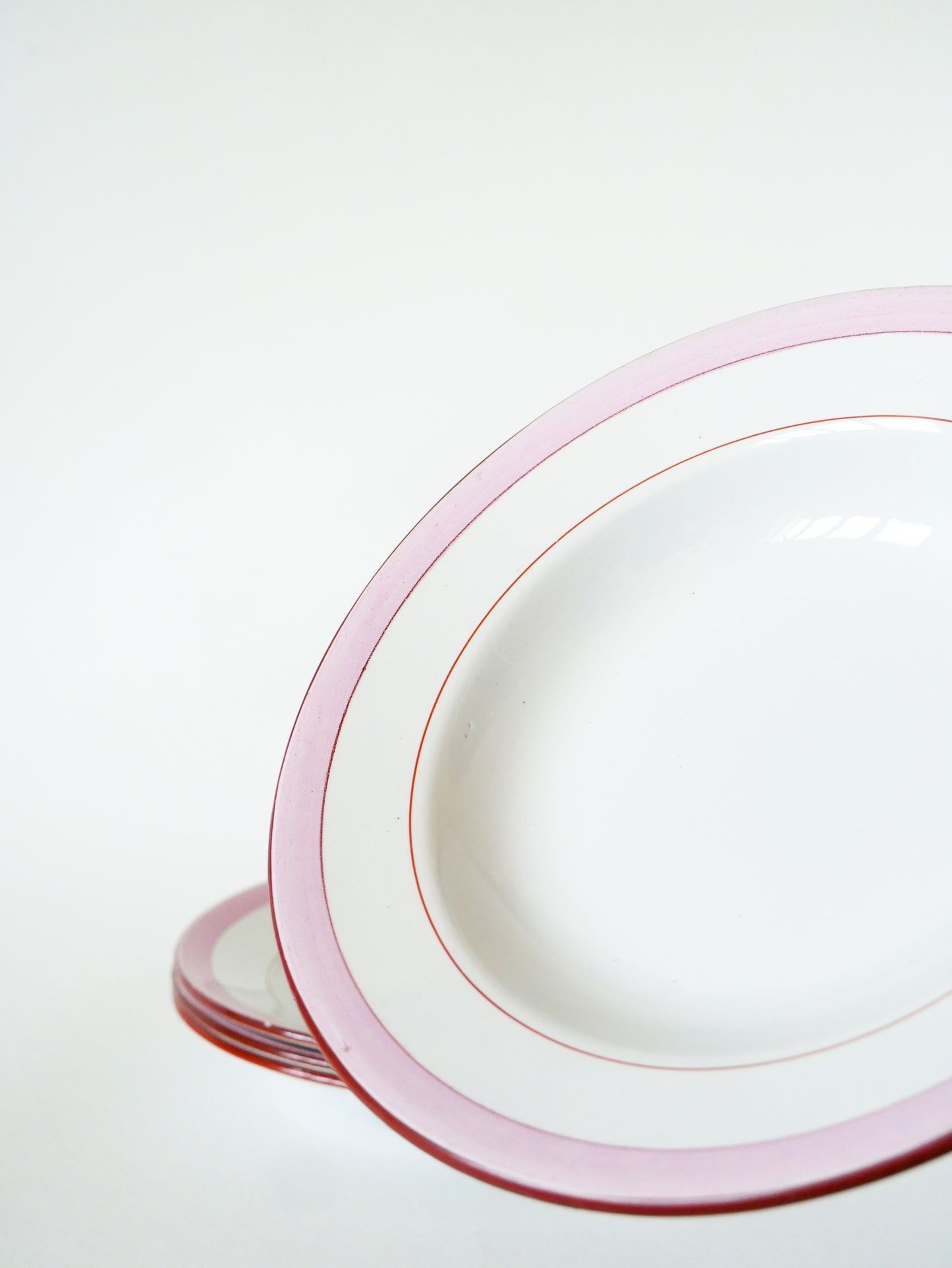 Lot de 4 assiettes creuses Digoin Sarreguemines, modèle Casino, 1970