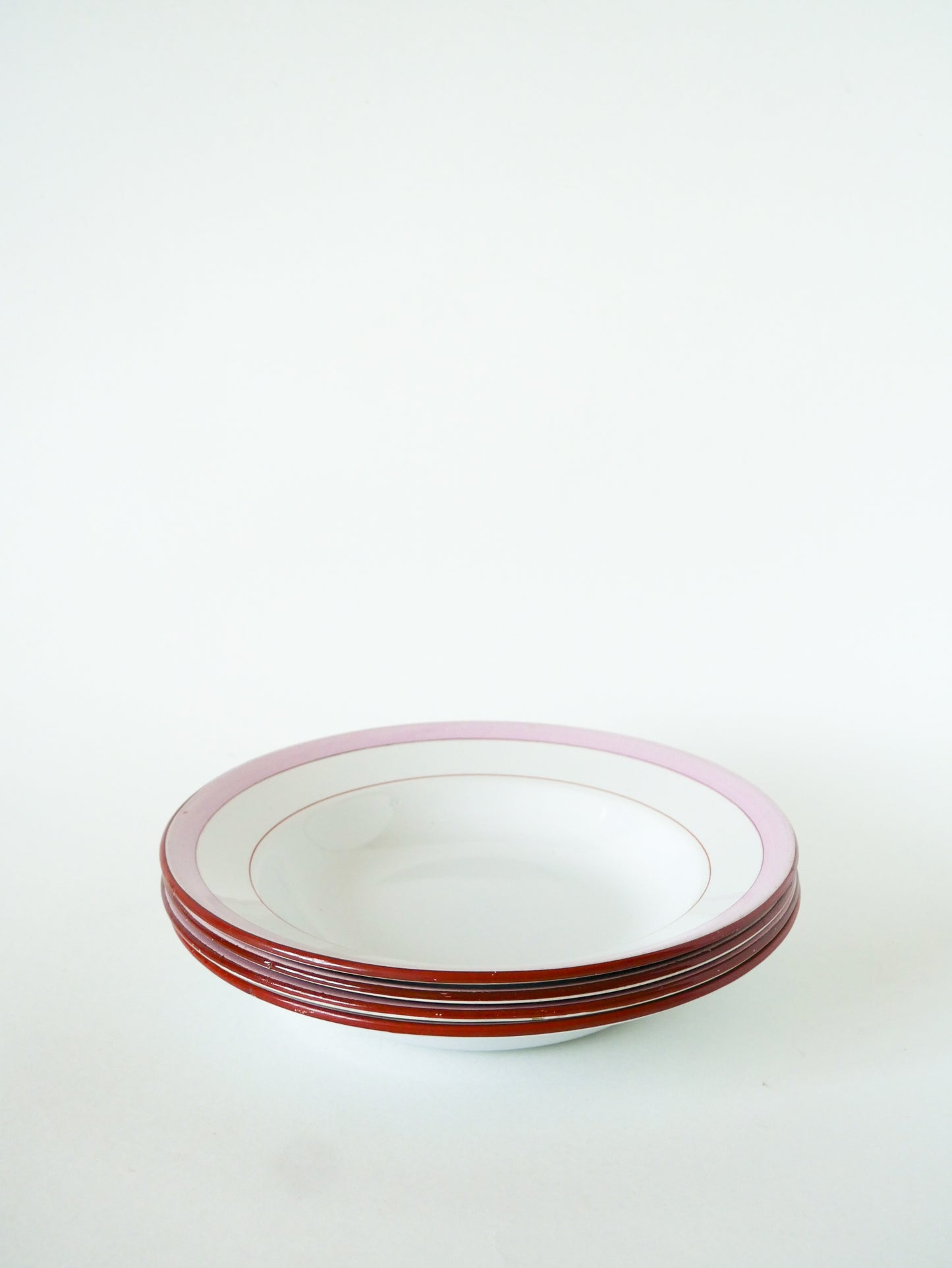 Lot de 4 assiettes creuses Digoin Sarreguemines, modèle Casino, 1970