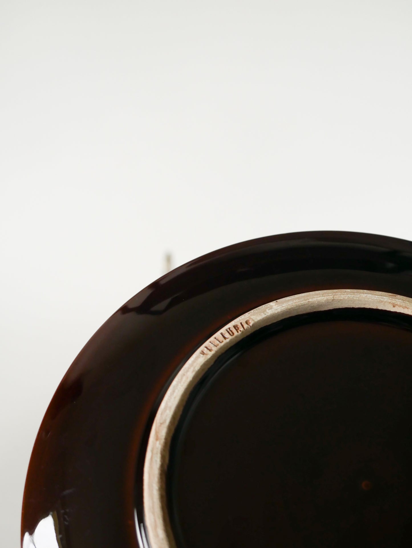 Lot de 6 assiettes à dessert en céramique, Marron et Rose, Vallauris, 1970