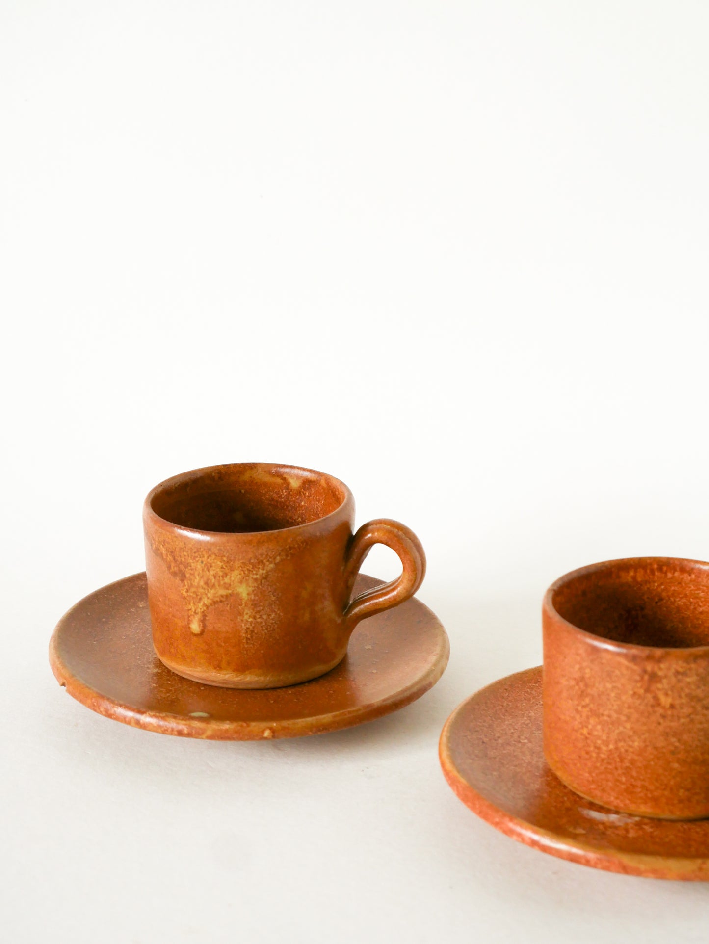 Paire de tasses à expresso en grès, 1970