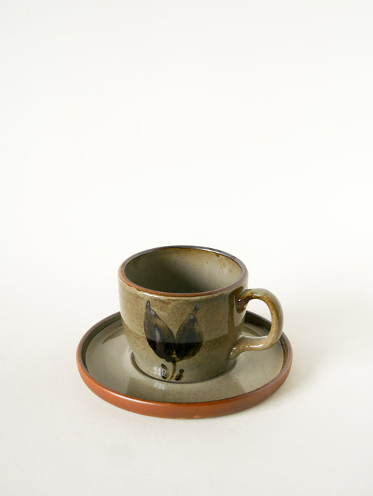 Grand déjeuner en grès vernissé, Beige Gris, 1970