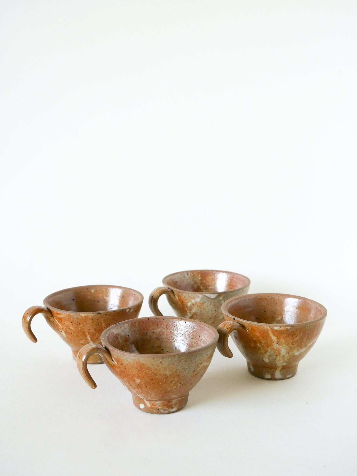 Lot de 4 tasses à café en grès, 1970