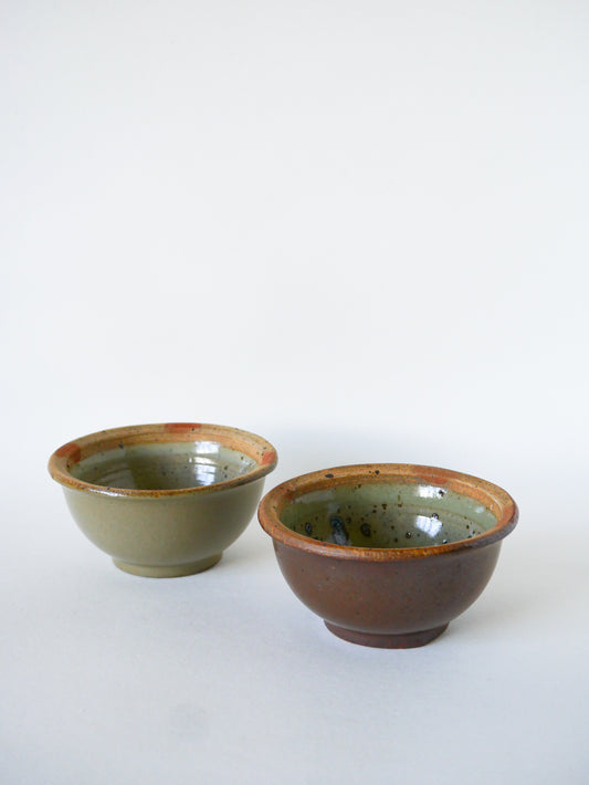 Paire de bols en grès vernissé, 1970