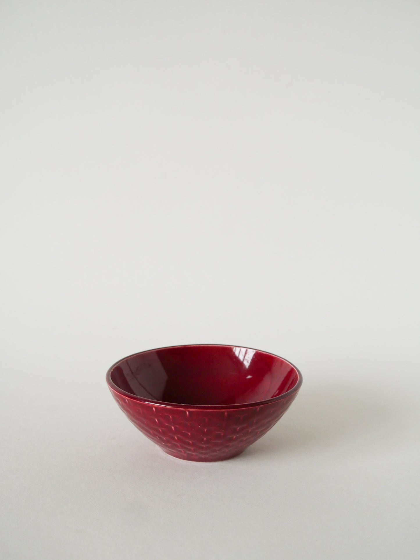 Ensemble de 4 petits bols en céramique, Effet Bambou, Sarreguemines, 1960