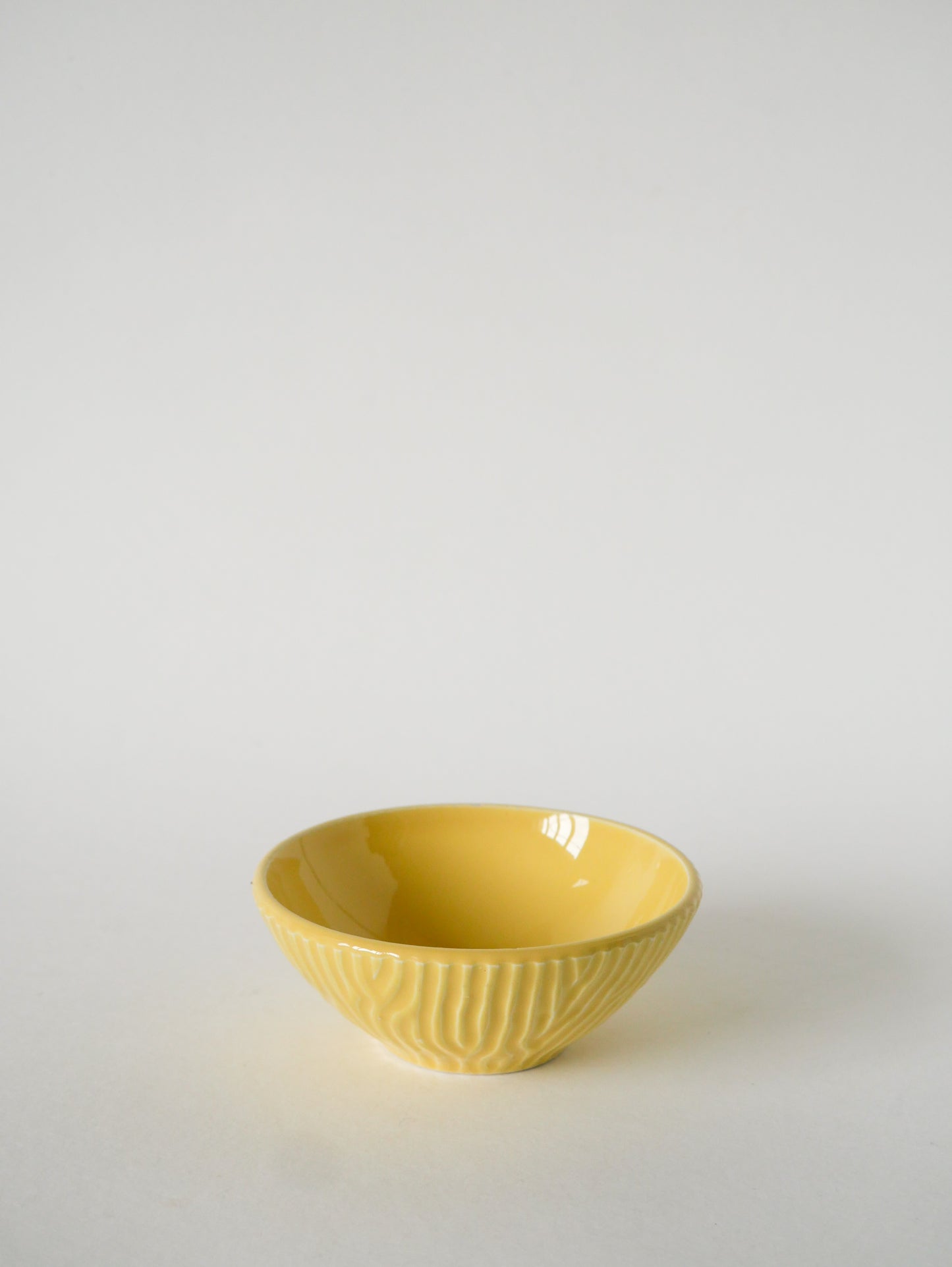 Ensemble de 4 petits bols en céramique, Effet Bambou, Sarreguemines, 1960