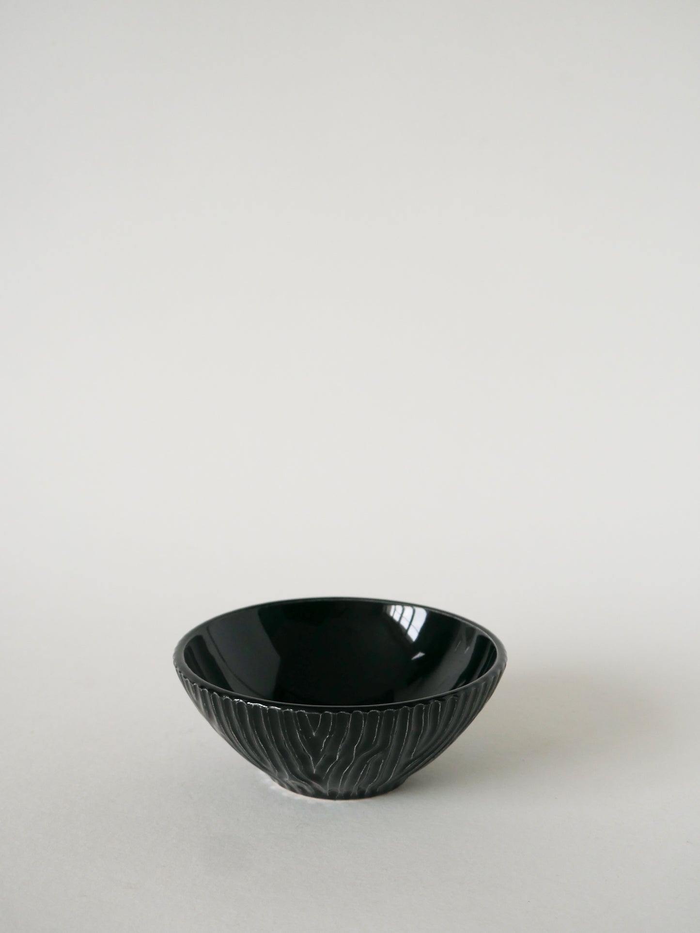 Ensemble de 4 petits bols en céramique, Effet Bambou, Sarreguemines, 1960