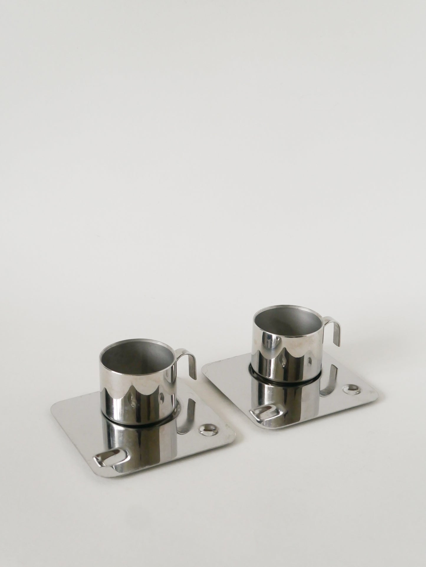 Service à café en inox, Made in Italy, Design, 1970