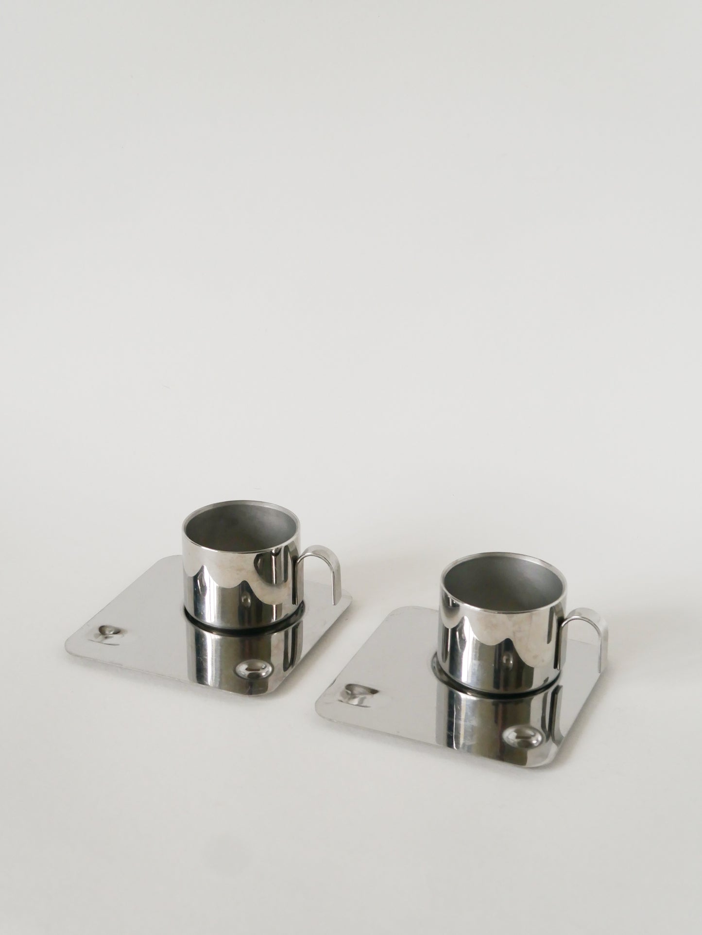 Service à café en inox, Made in Italy, Design, 1970