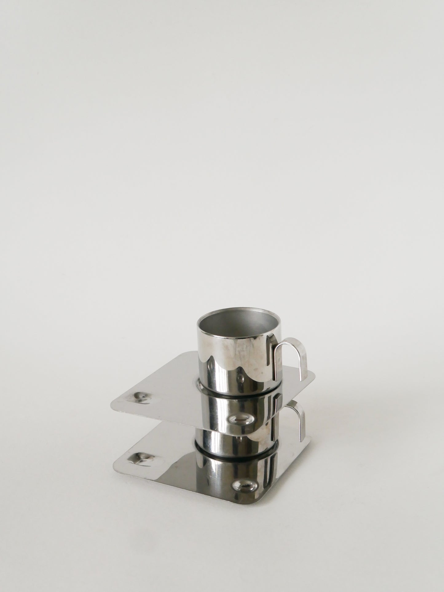 Service à café en inox, Made in Italy, Design, 1970