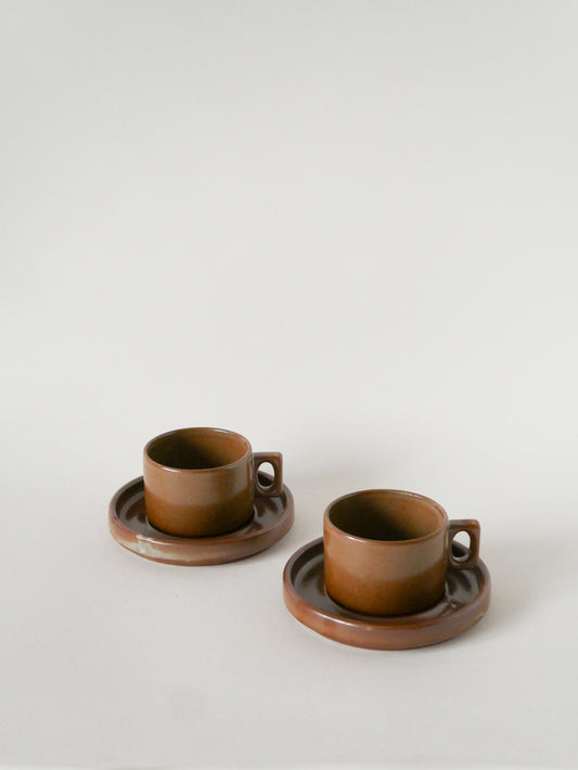 Duo de tasses à café en grès, 1970