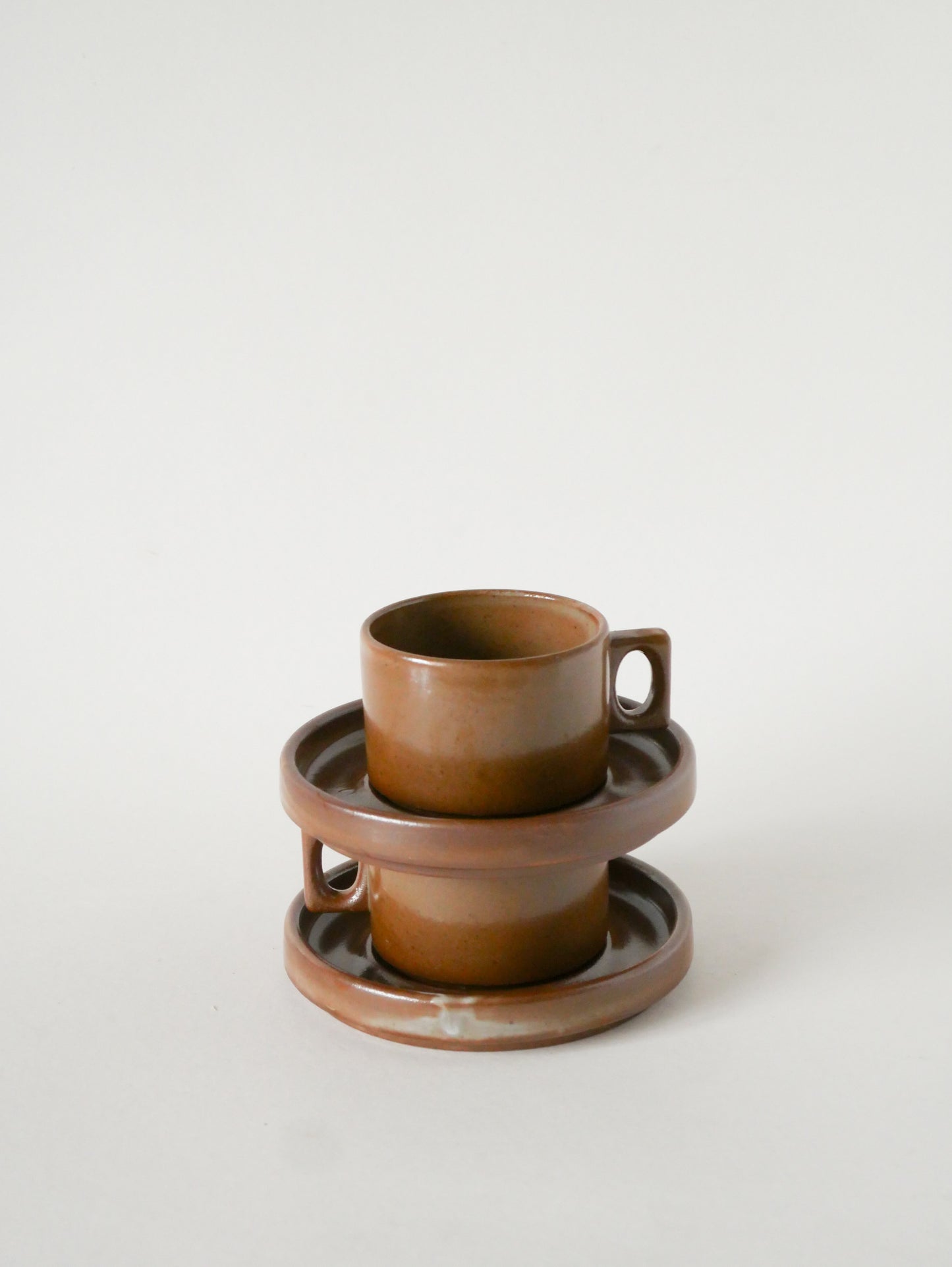 Duo de tasses à café en grès, 1970