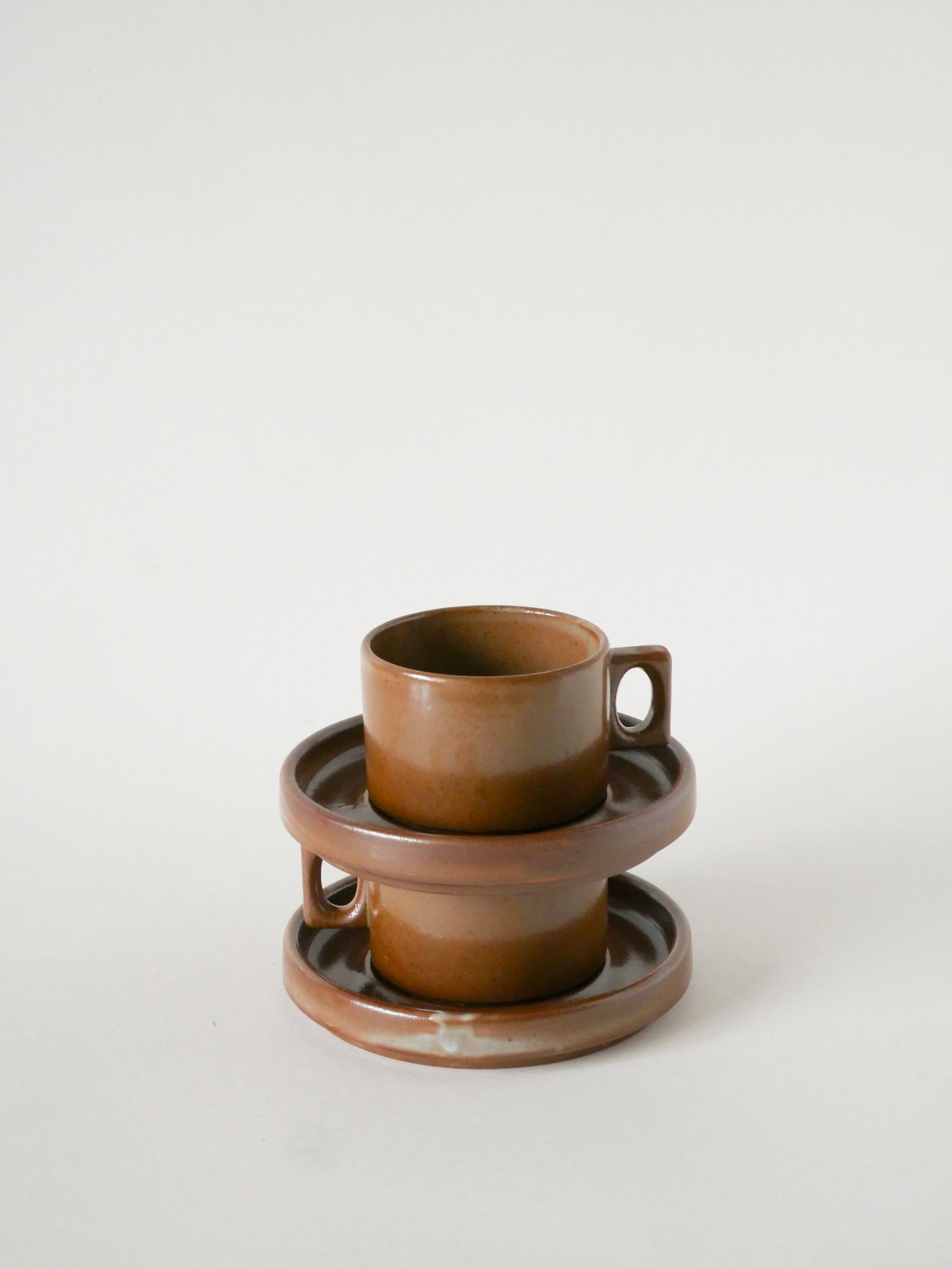 Duo de tasses à café en grès, 1970