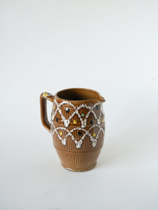 Pichet en céramique, Marron et Jaune, 1960