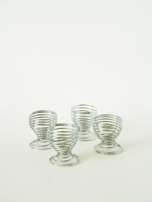 Lot de 4 coquetiers Spirales, Design, 1970