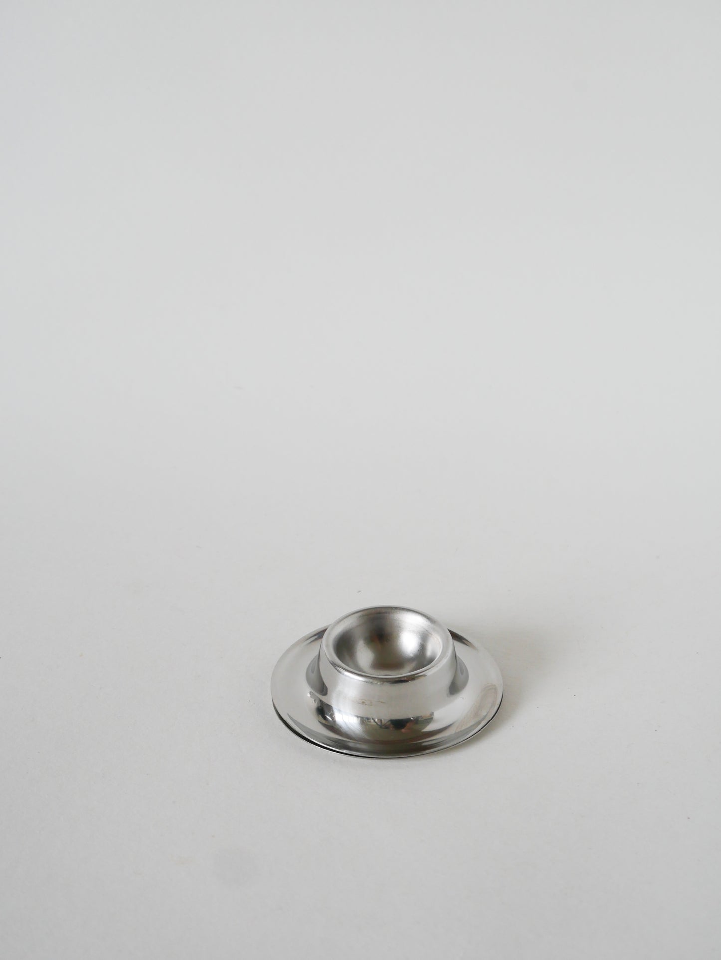 Paire de coquetiers en inox, Design, 1970 - 8.5 cm