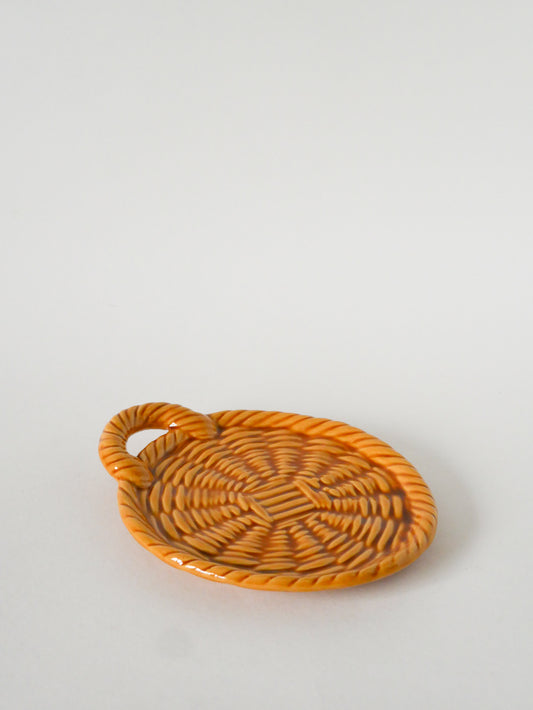 Dessous de plat en céramique effet Bambou, Jaune, 1970