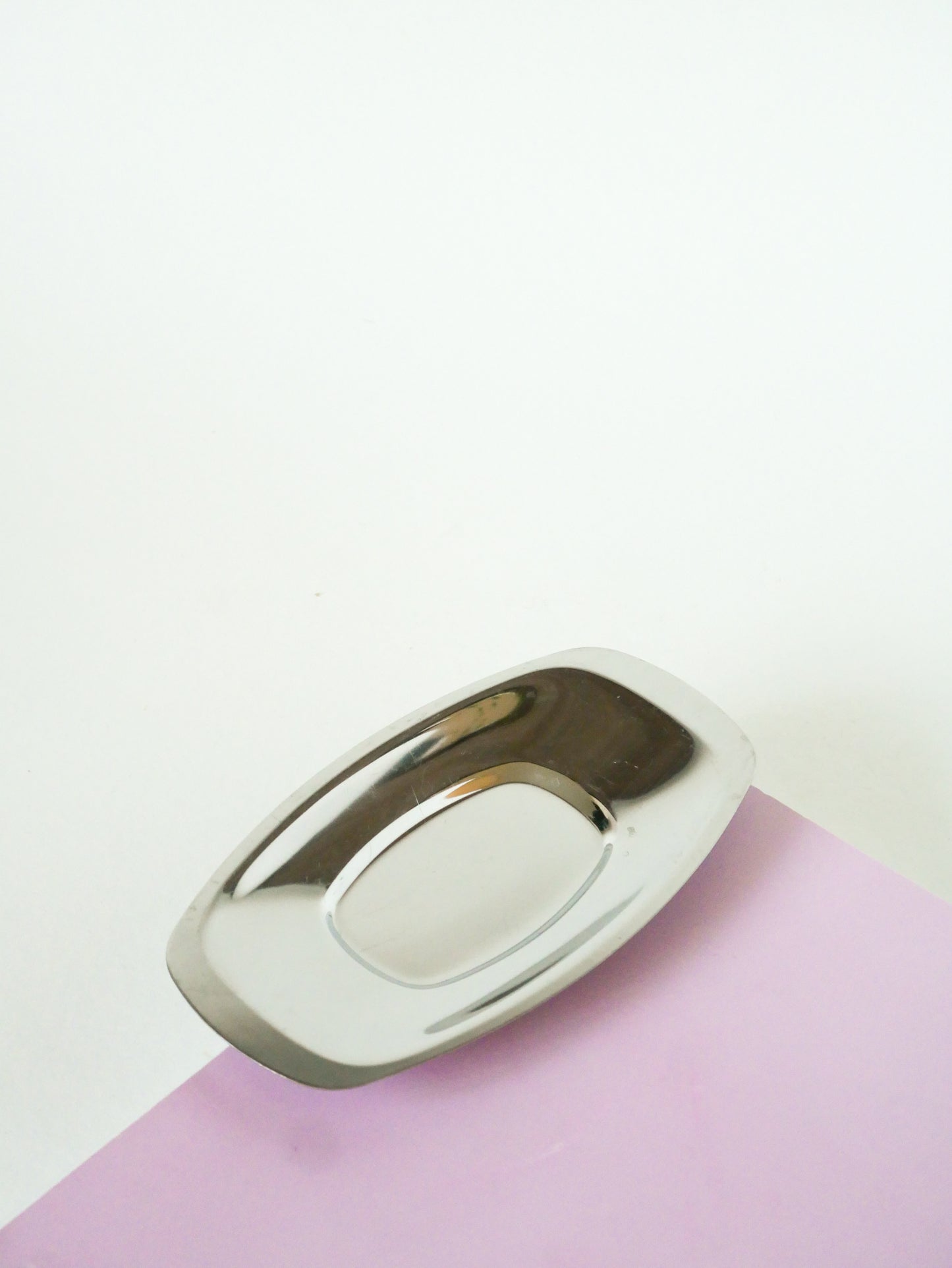 Petit plat en inox oval, 1970