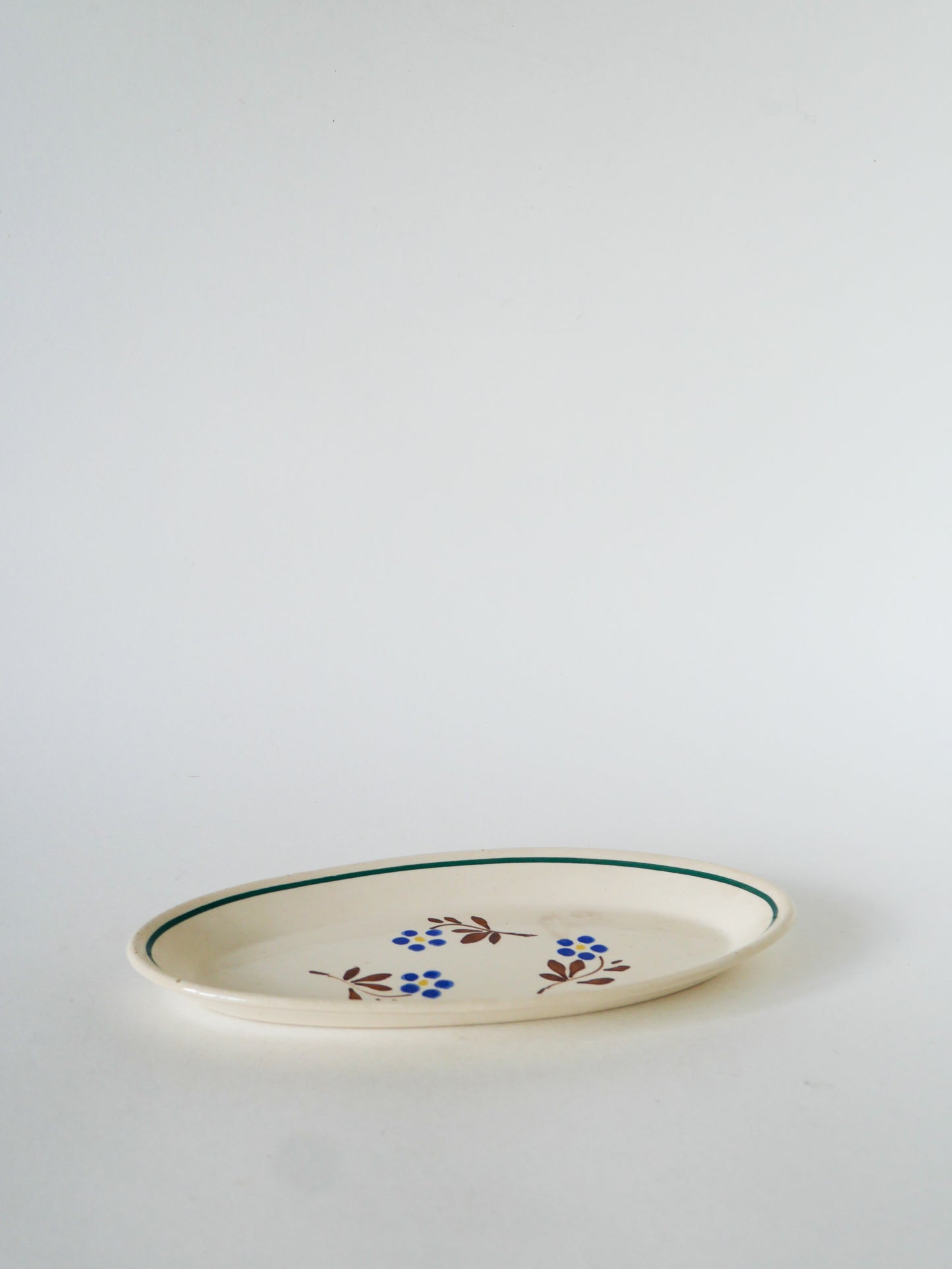 Petit ravier Badonviller, Vert, Bleu et Marron, 1960
