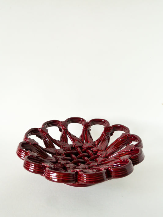 Corbeille en céramique tressée, Céramique de Marseille, Bordeaux,1950