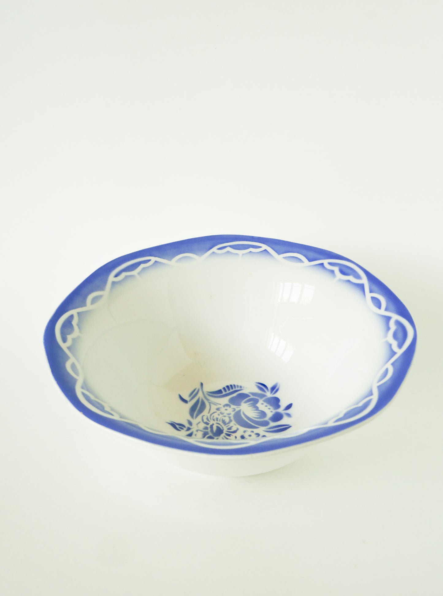 Saladier Digoin Sarreguemines, modèle "Corsica", Bleu, 1950
