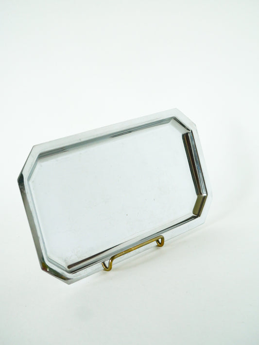 Petit plat en inox, Rectangulaire, Design, 1970 - 27.5 X 15.5 cm