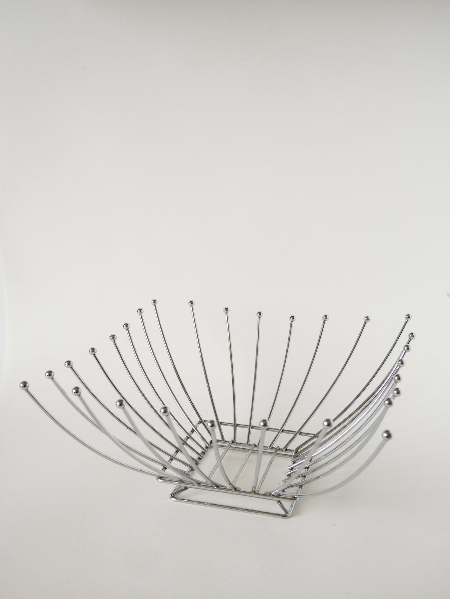 Corbeille à fruits en inox, forme Carrée, Design, 1970