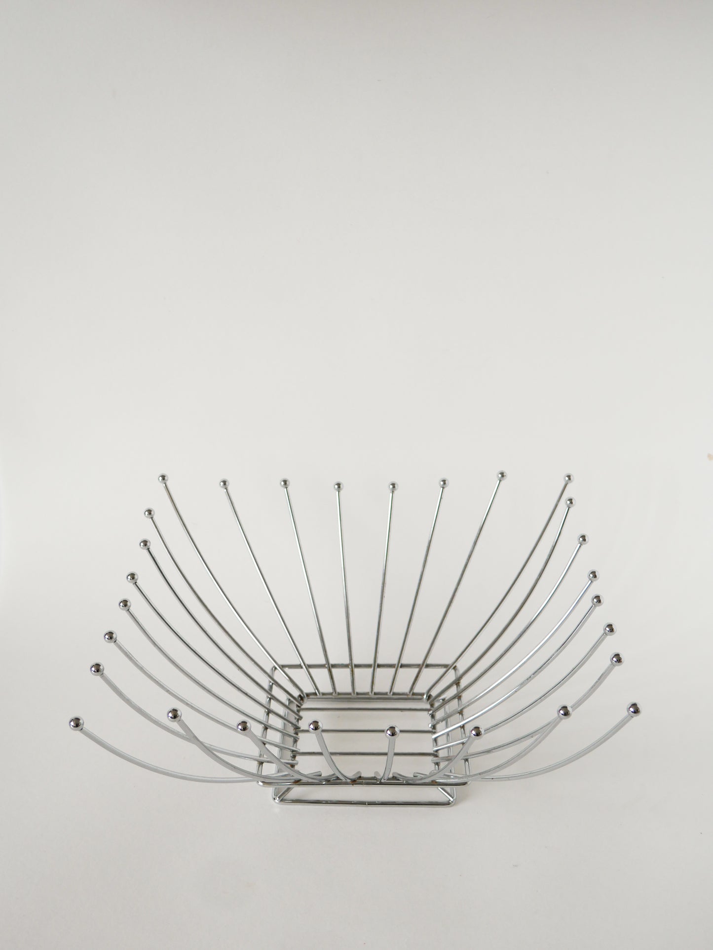 Corbeille à fruits en inox, forme Carrée, Design, 1970