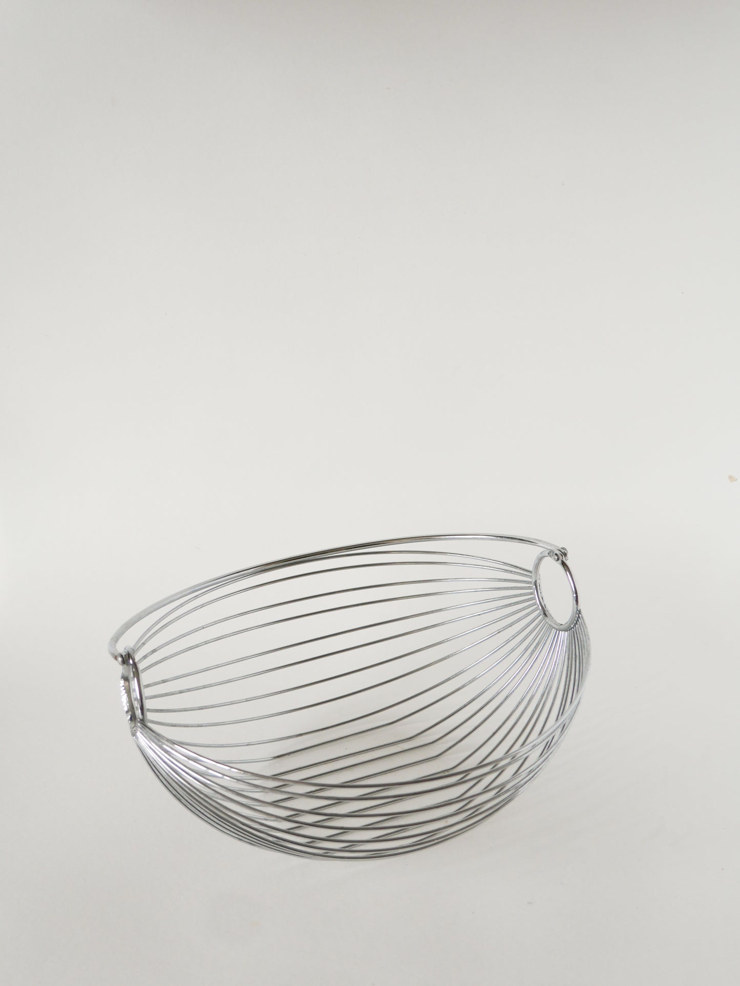 Corbeille à fruits avec anse en inox, Design, 1970