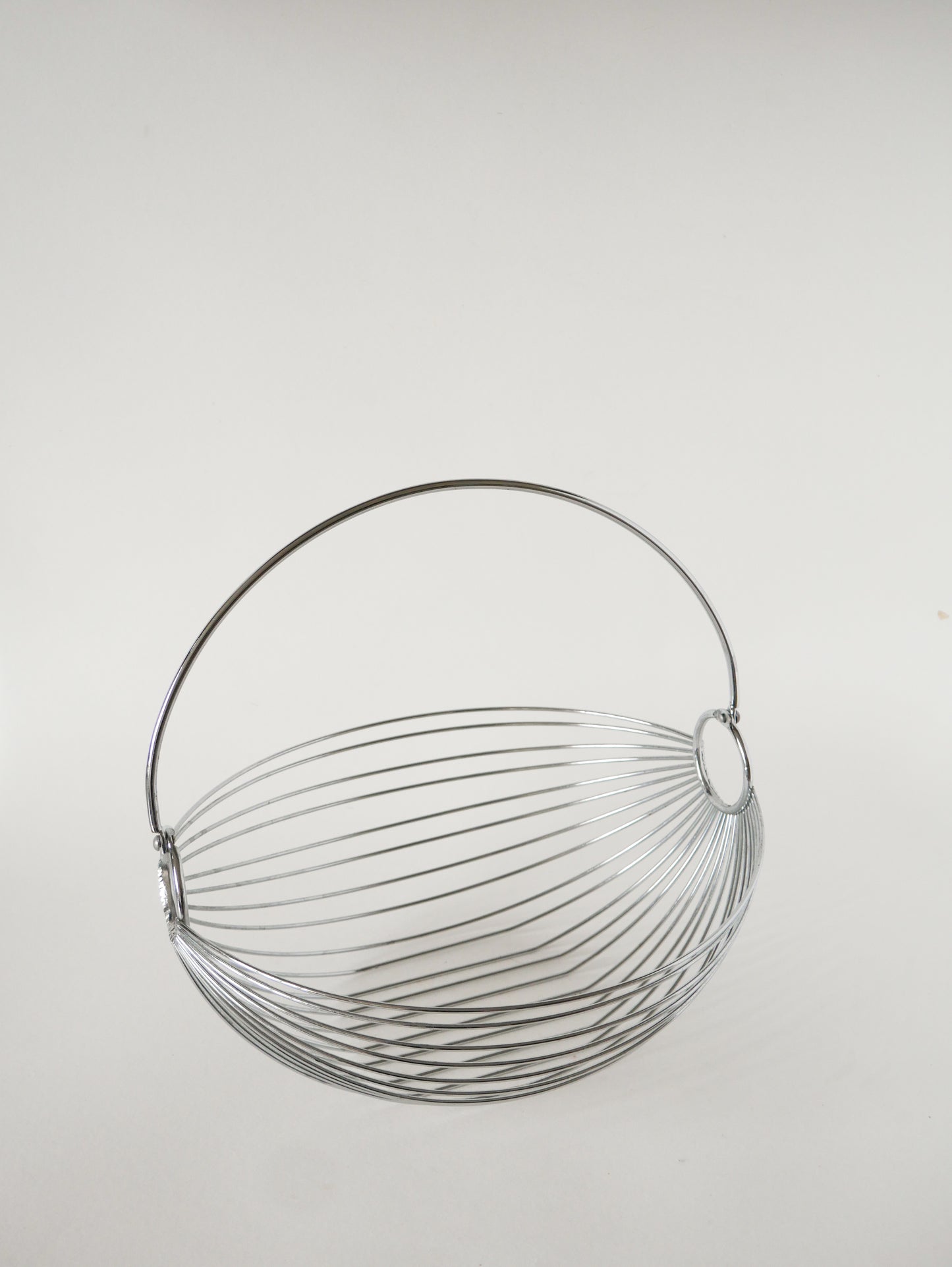 Corbeille à fruits avec anse en inox, Design, 1970