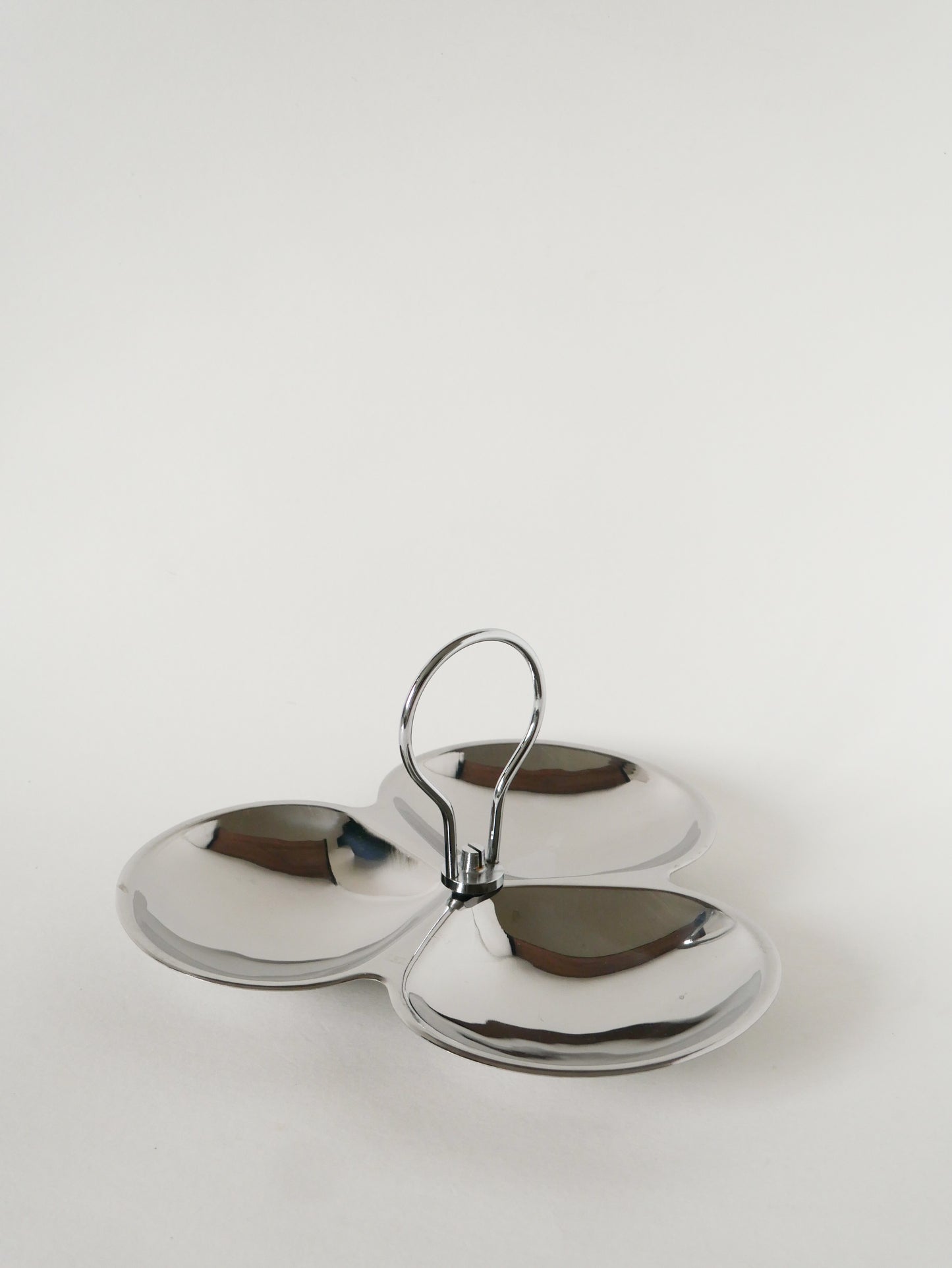 Plateau à triple compartiments en inox, Design, 1970