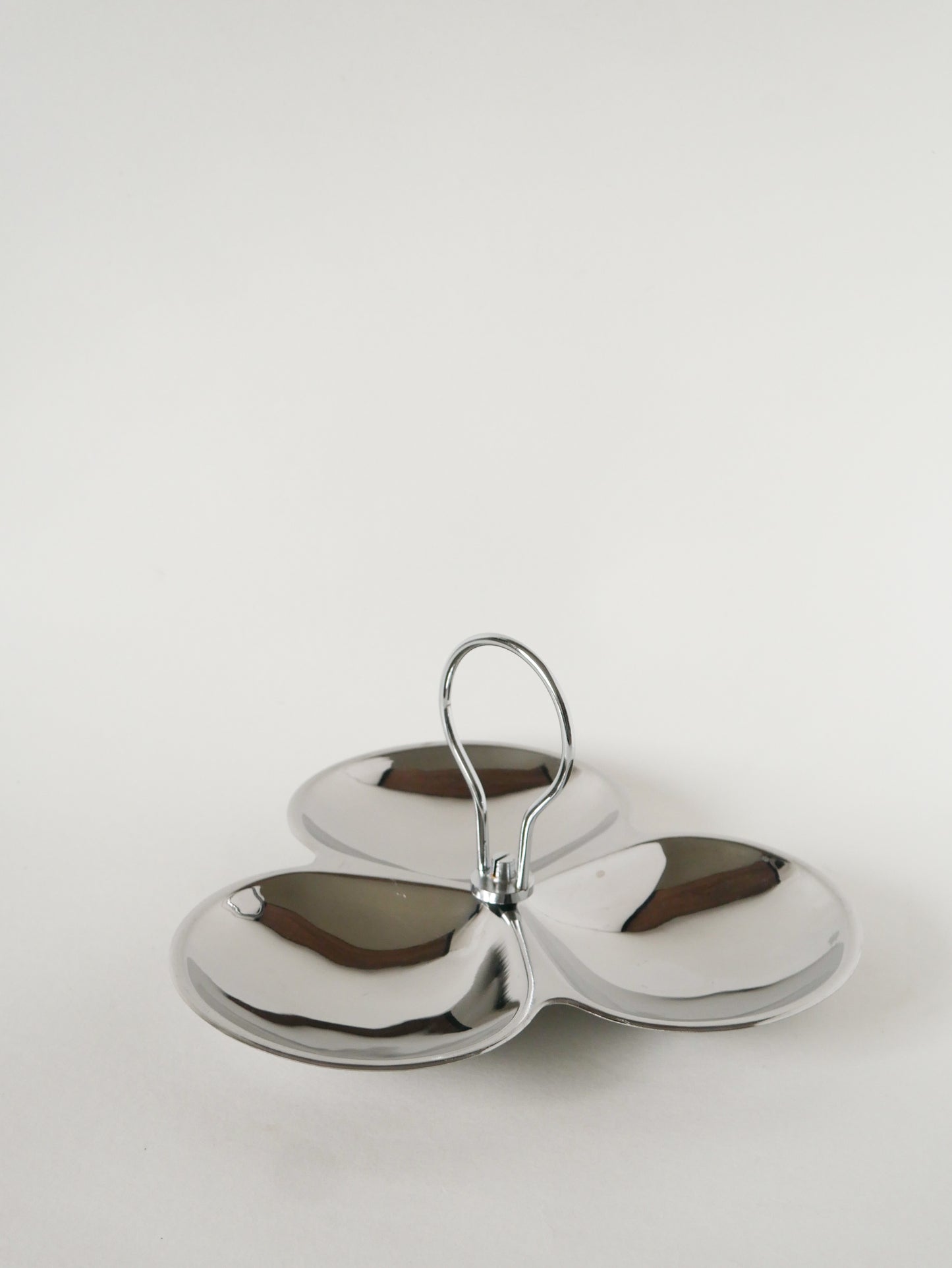 Plateau à triple compartiments en inox, Design, 1970