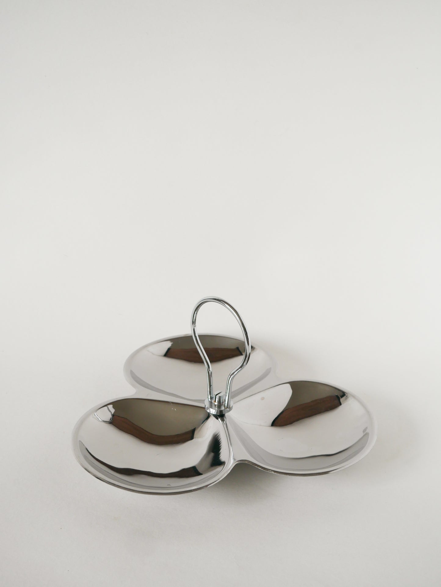 Plateau à triple compartiments en inox, Design, 1970