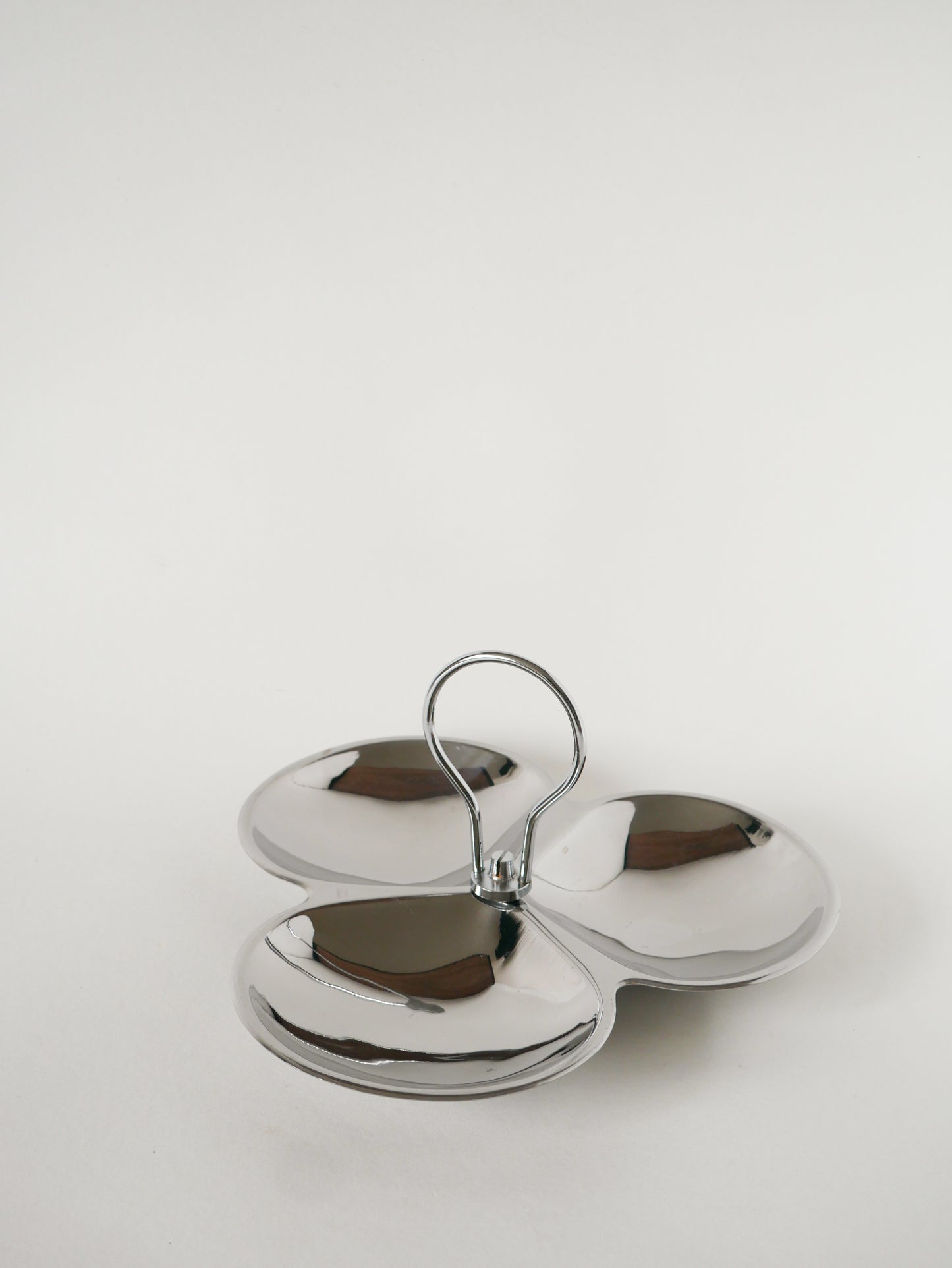 Plateau à triple compartiments en inox, Design, 1970