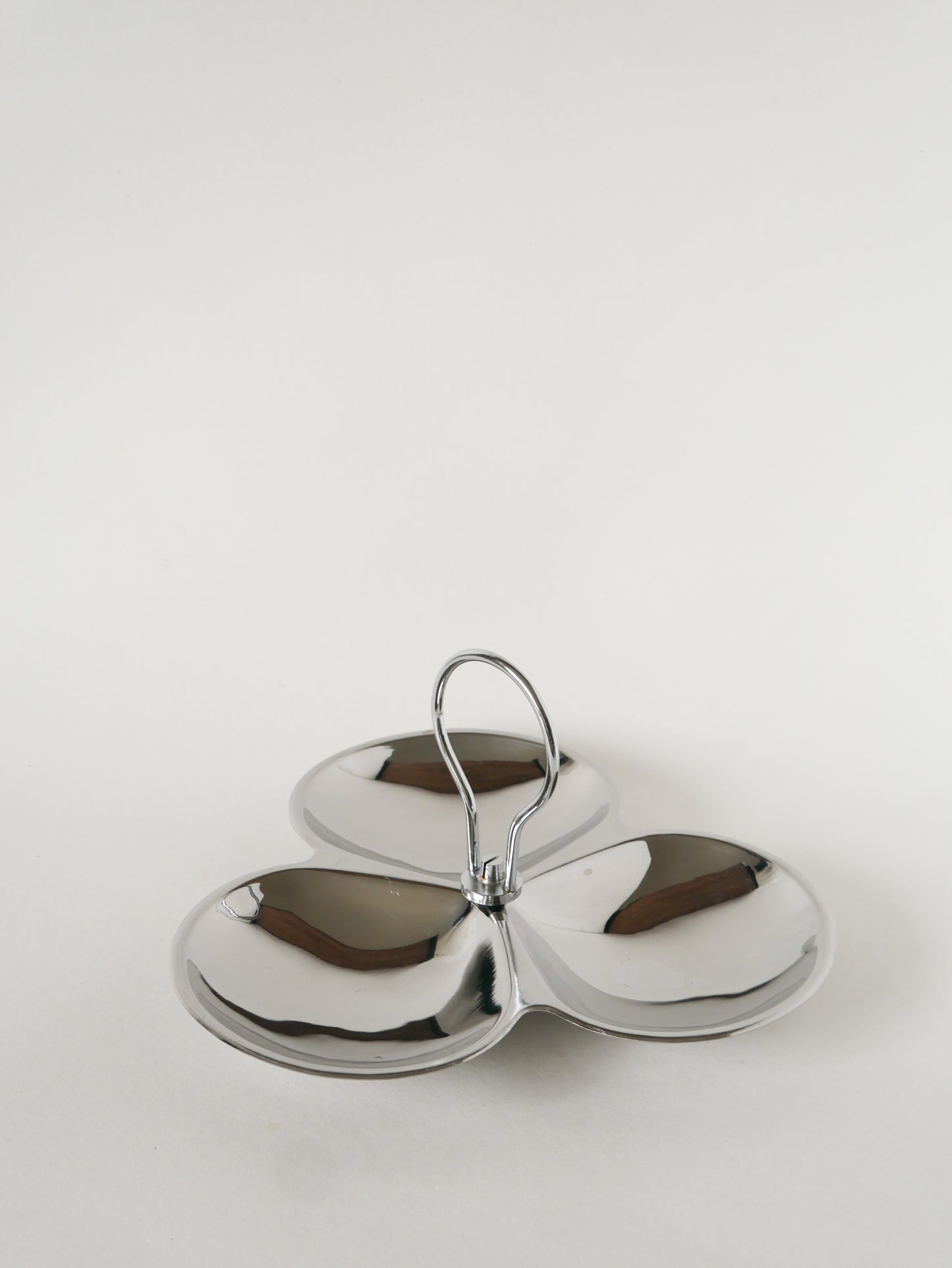 Plateau à triple compartiments en inox, Design, 1970