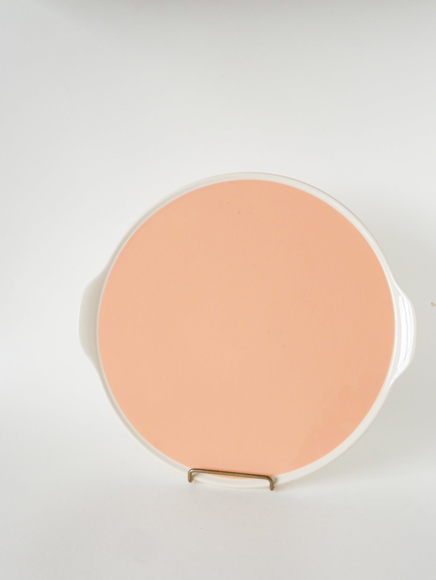 Plat à tarte rond, Rose Poudré, Villleroy et Boch, 1960