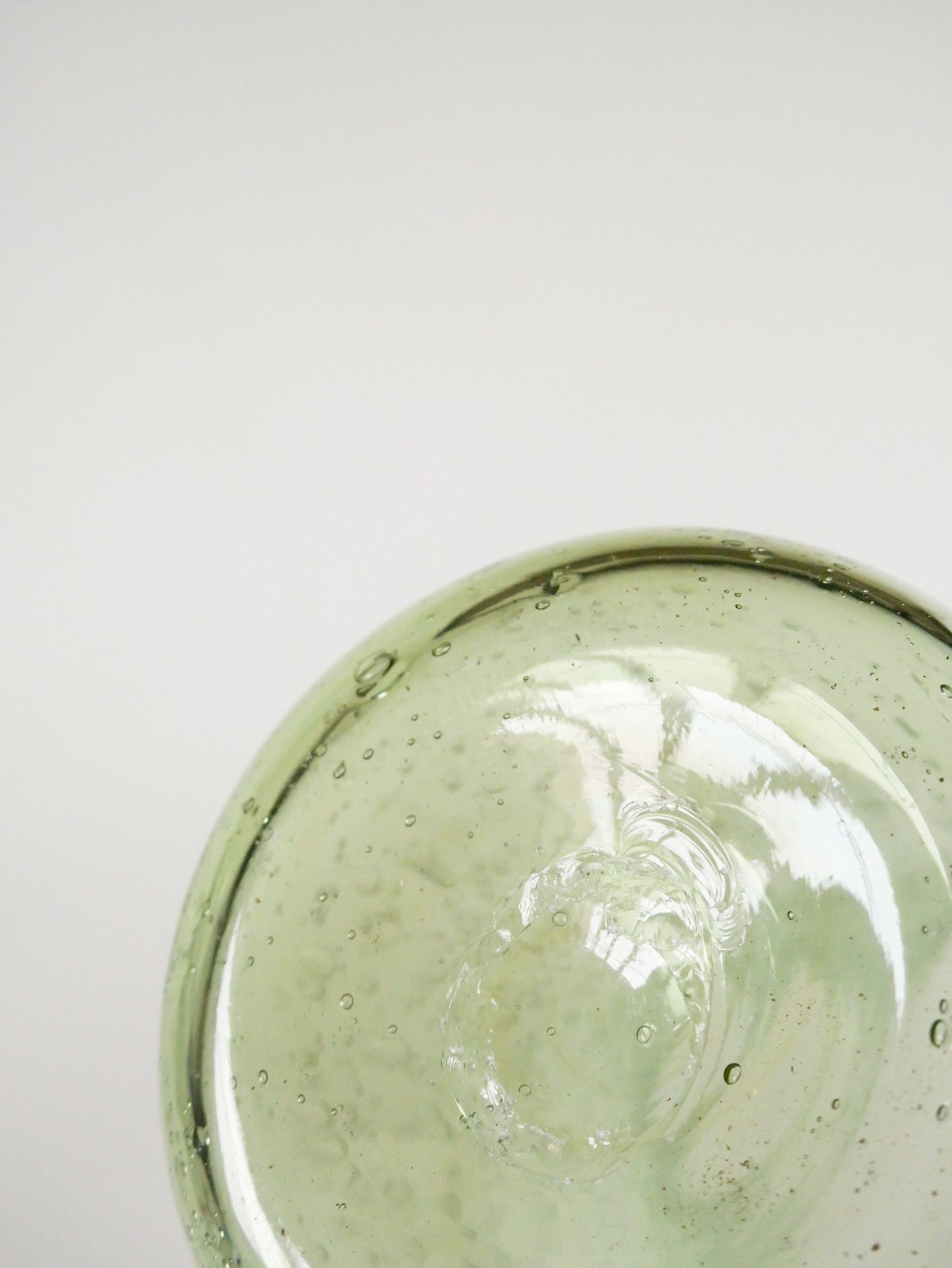 Grand pot en verre bullé de Biot, Vert, 1960