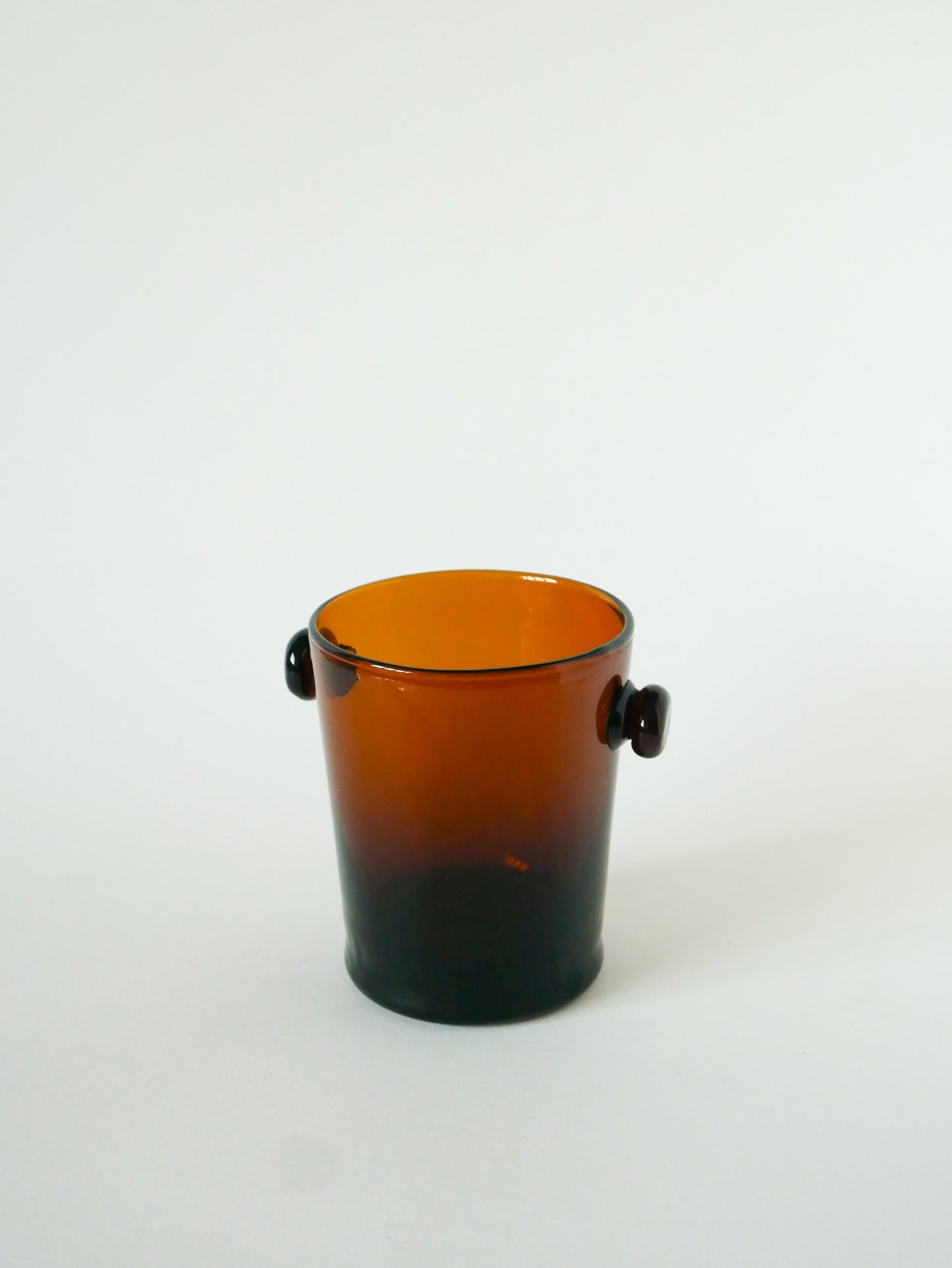 Seau à glace en verre ambré, Design, 1970