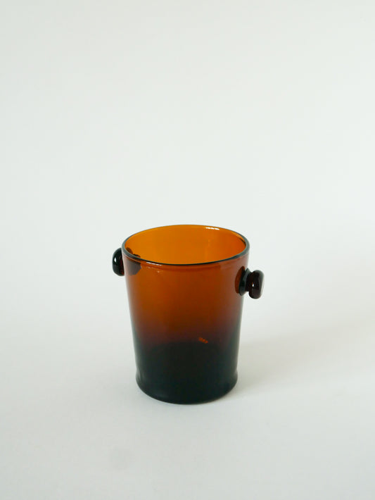 Seau à glace en verre ambré, Design, 1970