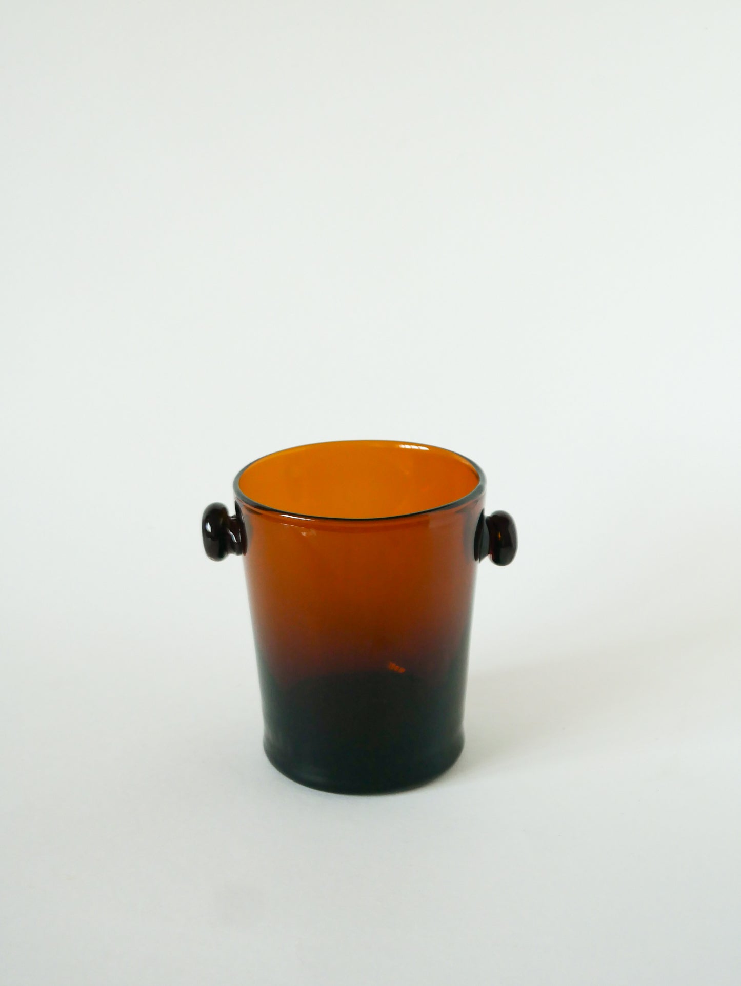 Seau à glace en verre ambré, Design, 1970
