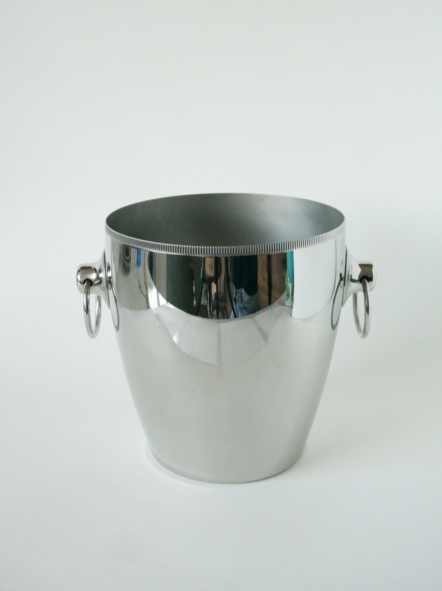 Grand seau à champagne en inox, Made in France, 1970