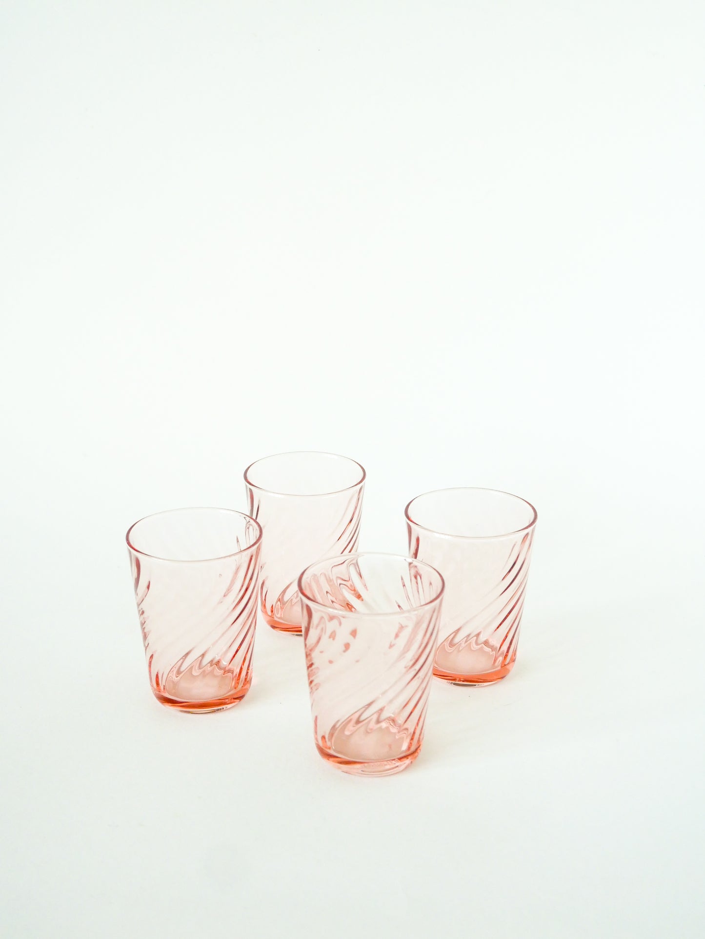 Lot de 4 verres à eau Rosaline, 1970