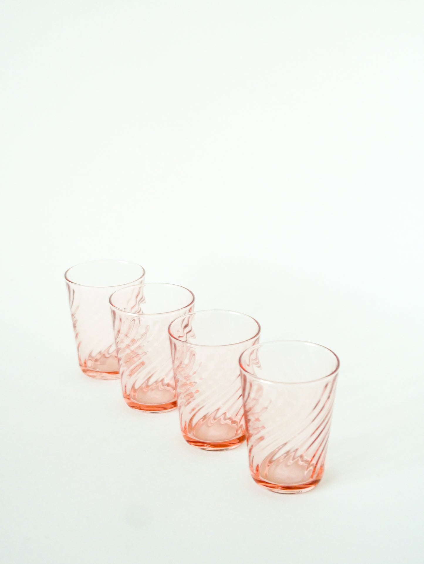 Lot de 4 verres à eau Rosaline, 1970