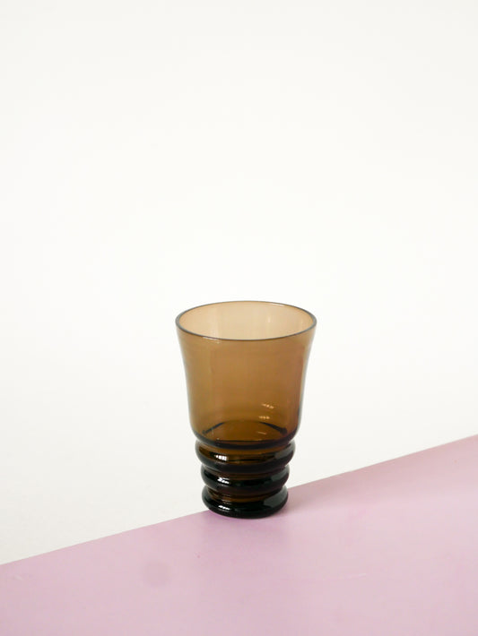 Lot de 4 verres à liqueur en verre fumé, Art Déco, 1930