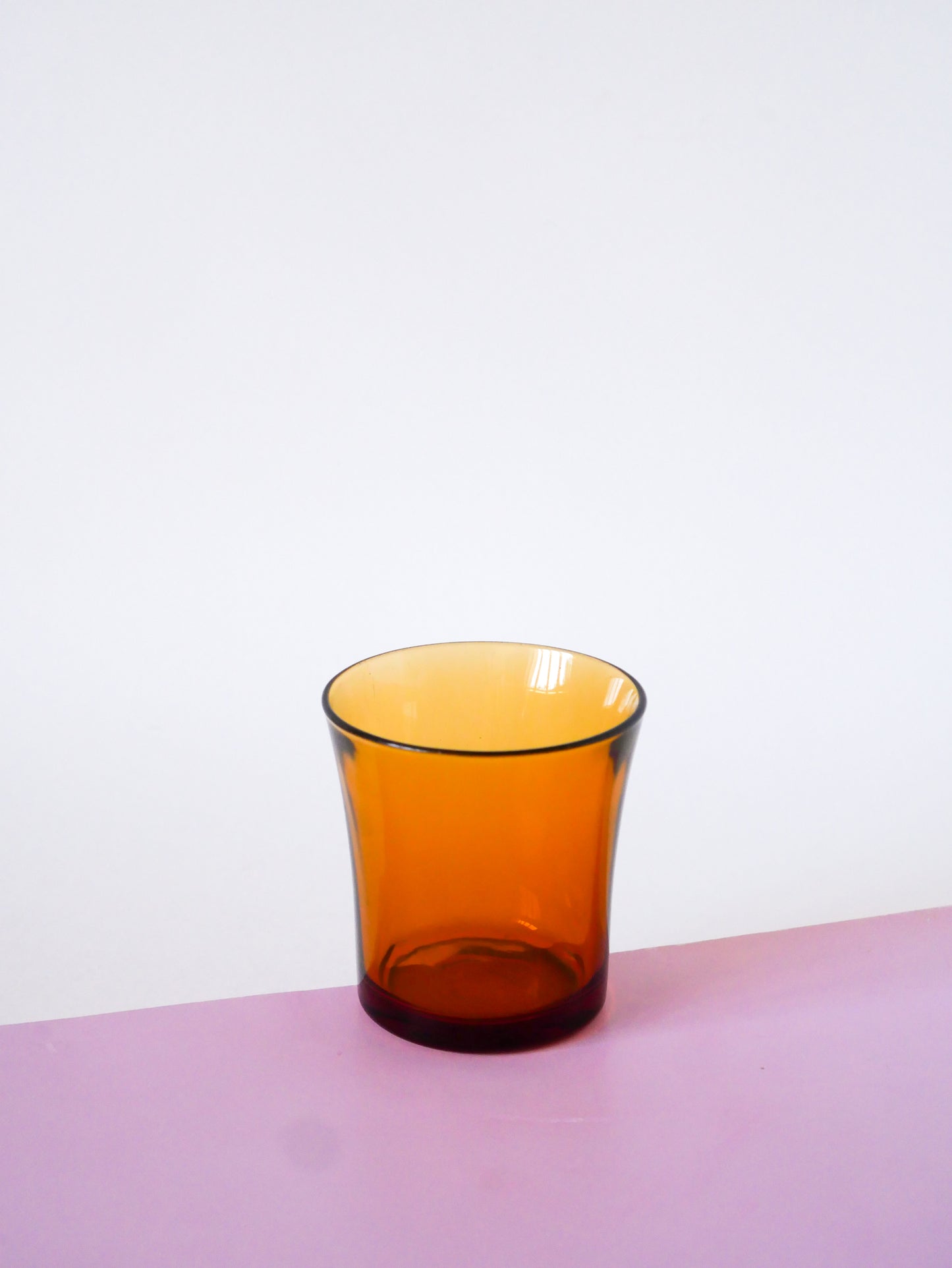 Lot de 4 verres à eau Duralex, Verre Ambré, 1970