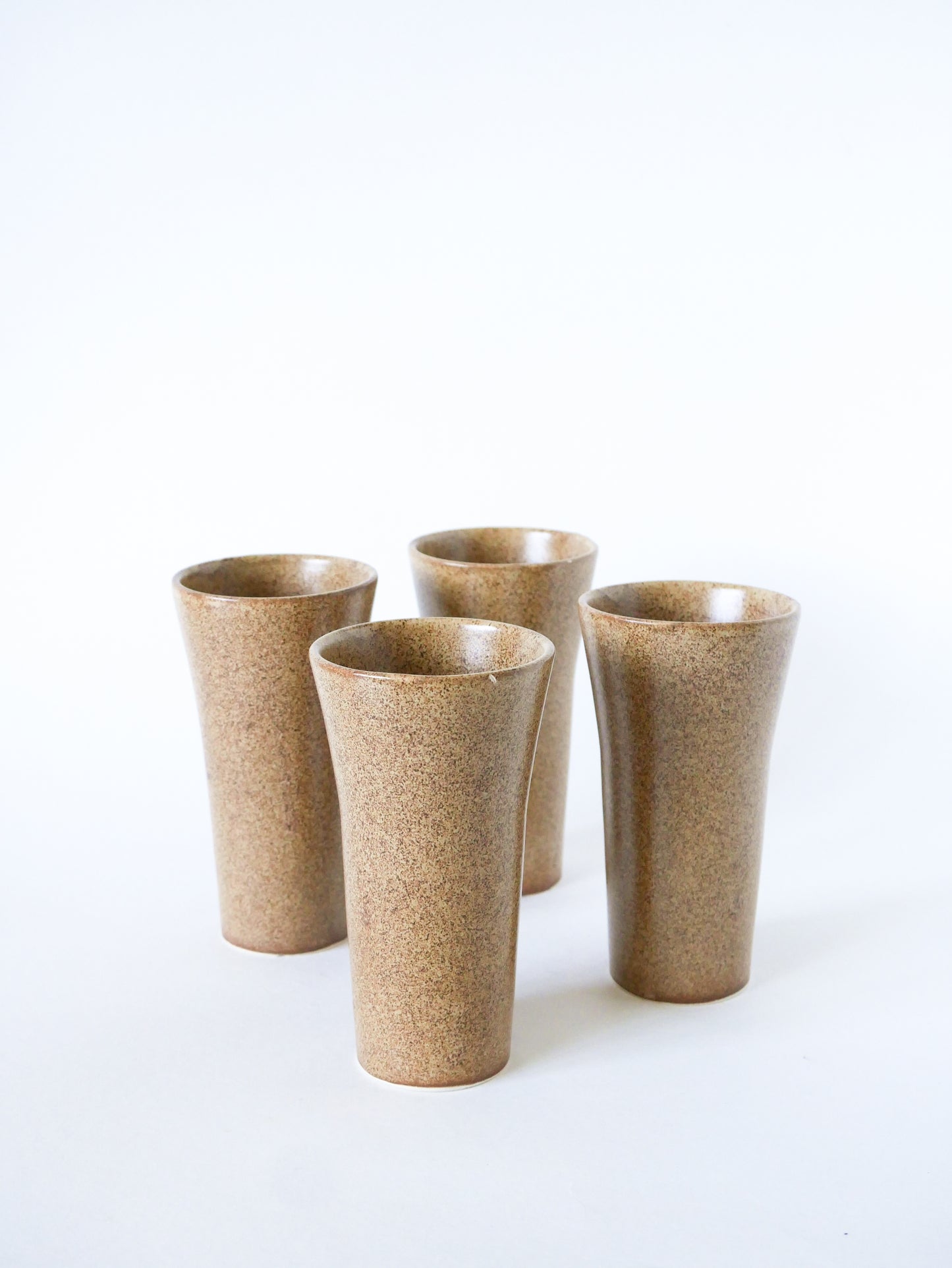 Lot de 4 verres en grès, 1970 - 15 X 8 cm